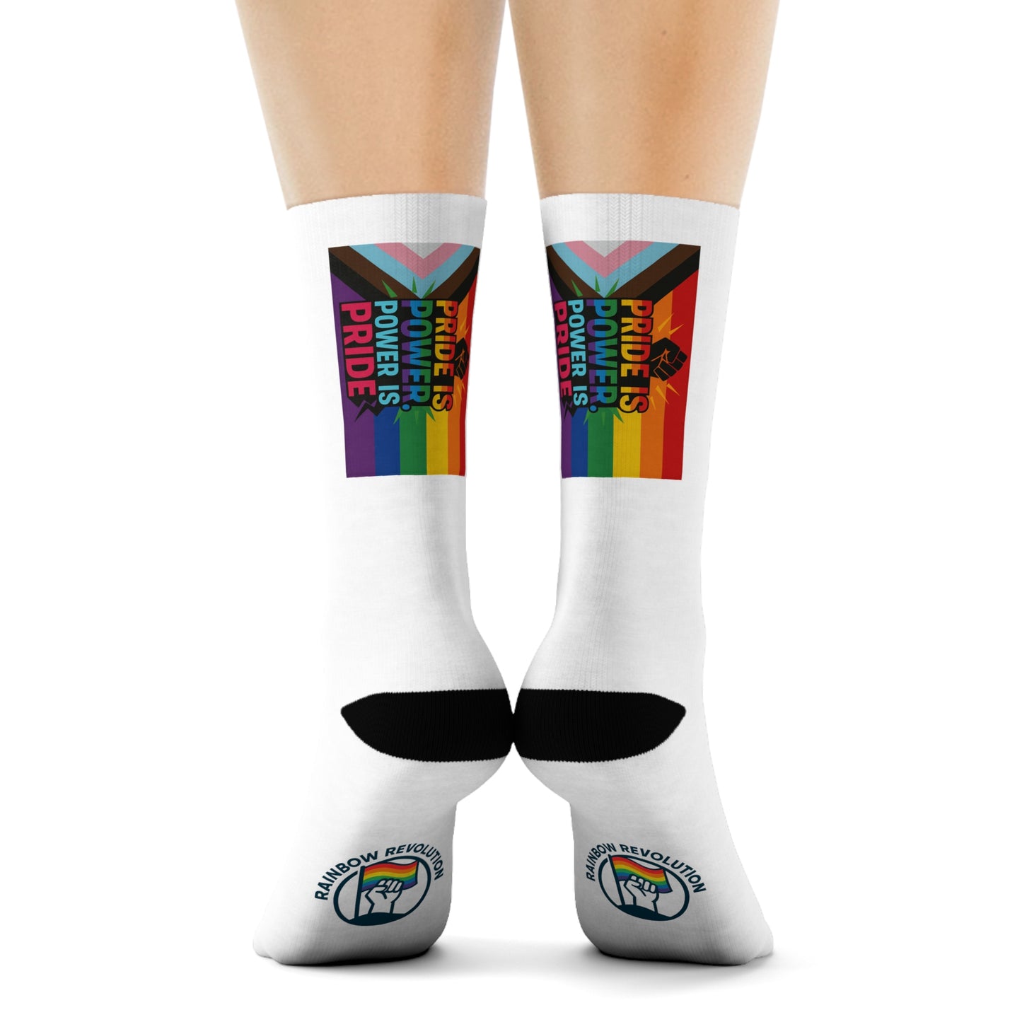 Pride Crew Socks | Colorful Rainbow Socks for LGBTQ+ Celebrations, Gift for Pride Month, Fun Fashion Accessory, Everyday Wear, Cozy Spirit