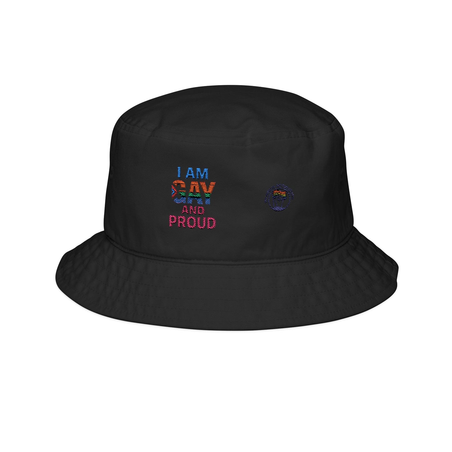 Pride Embroidered Bucket Hat | I AM GAY AND PROUD, LGBTQ+ Fashion, Unisex Accessories, Summer Hat, Gifts for Pride Month