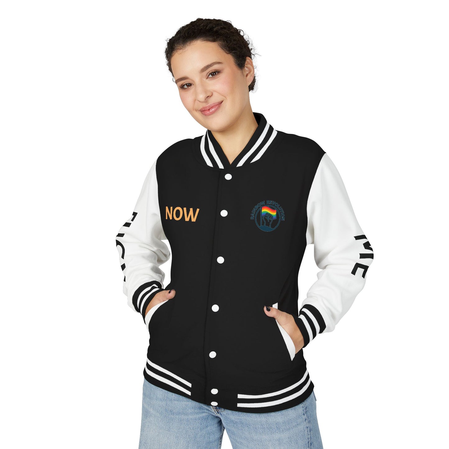 Pride Letterman Jacket - Statement Outerwear for Bold Expression, Sports Jacket, Unisex Fashion, LGBTQ+ Apparel, Gift for Her/Him