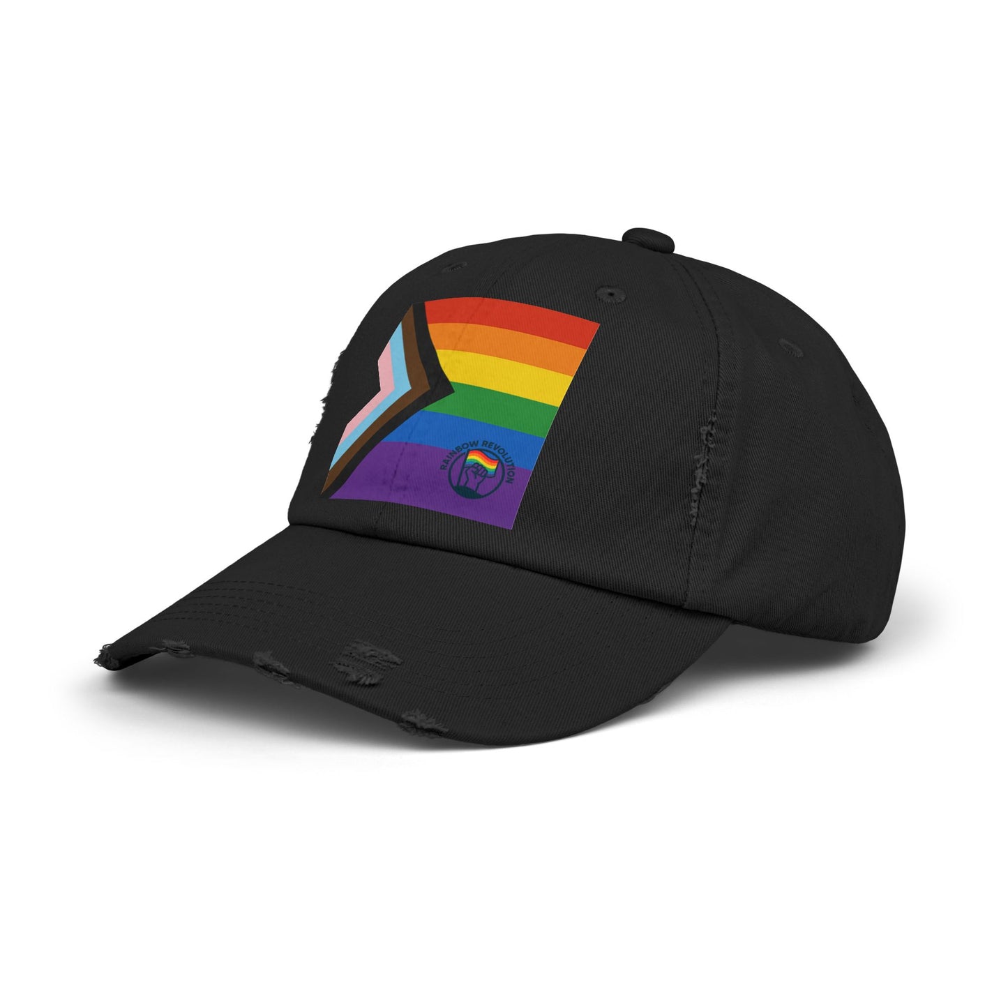 Pride Distressed Cap - Unisex LGBTQ+ Hat, Rainbow Flag Accessories, Outdoor Cap, Festival Gear, Everyday Wear