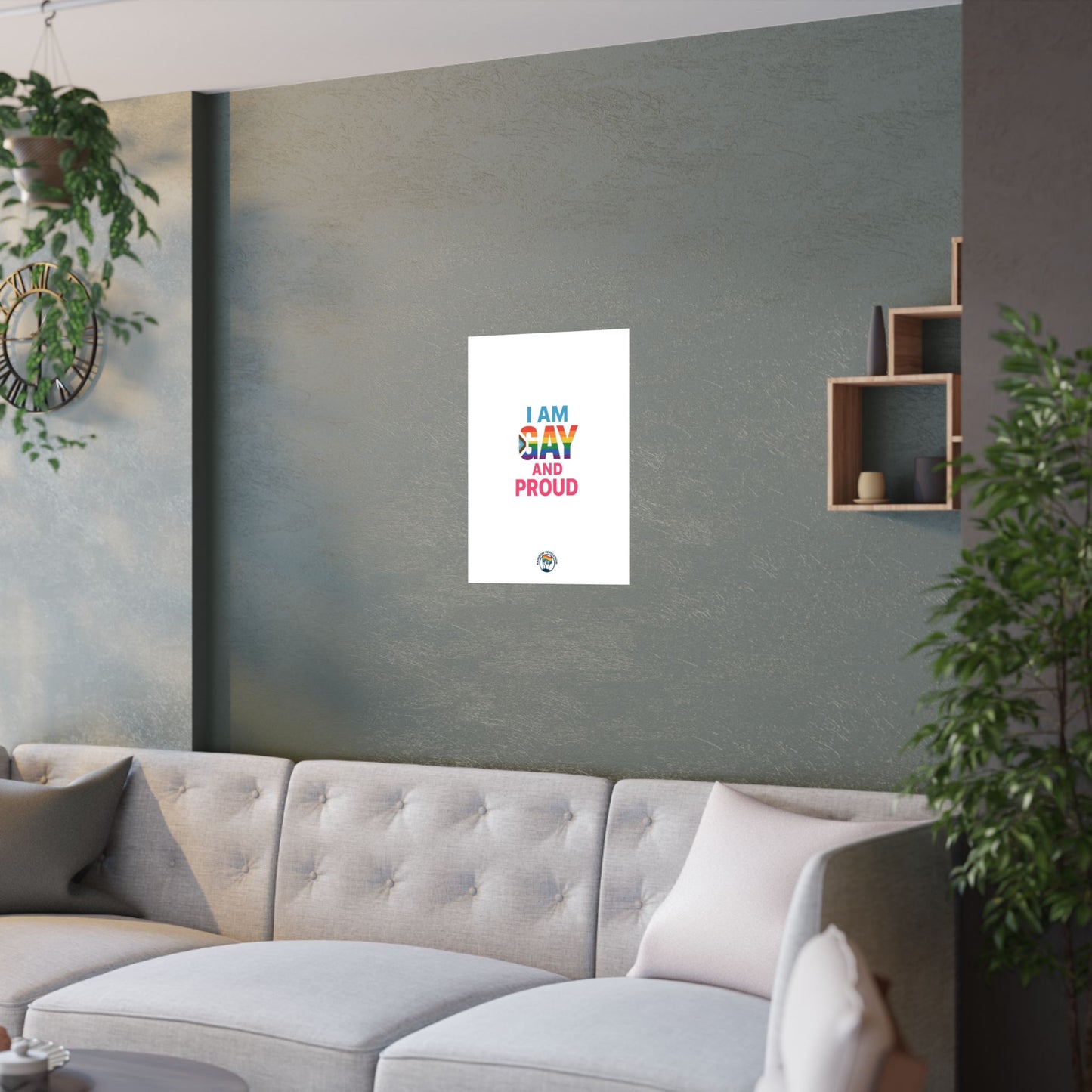 Pride Poster, LGBTQ Decor, Colorful Art Print, Gay Pride Wall Art, Statement Poster, Celebration of Identity