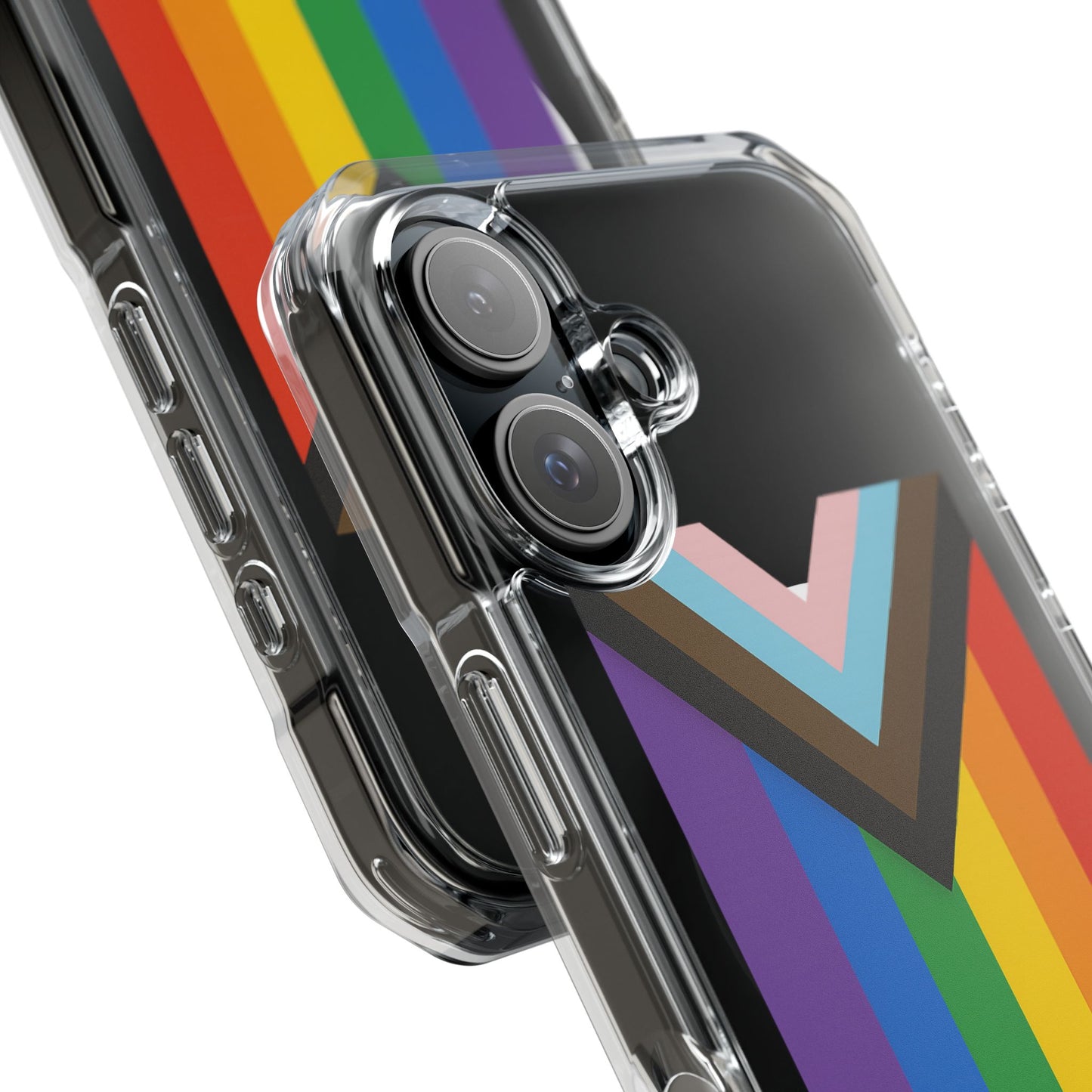 Pride-Themed Magnetic Clear Cases, LGBTQ Phone Cover, Rainbow Design, Personalized Phone Accessories, Anti-Drop Phone Case