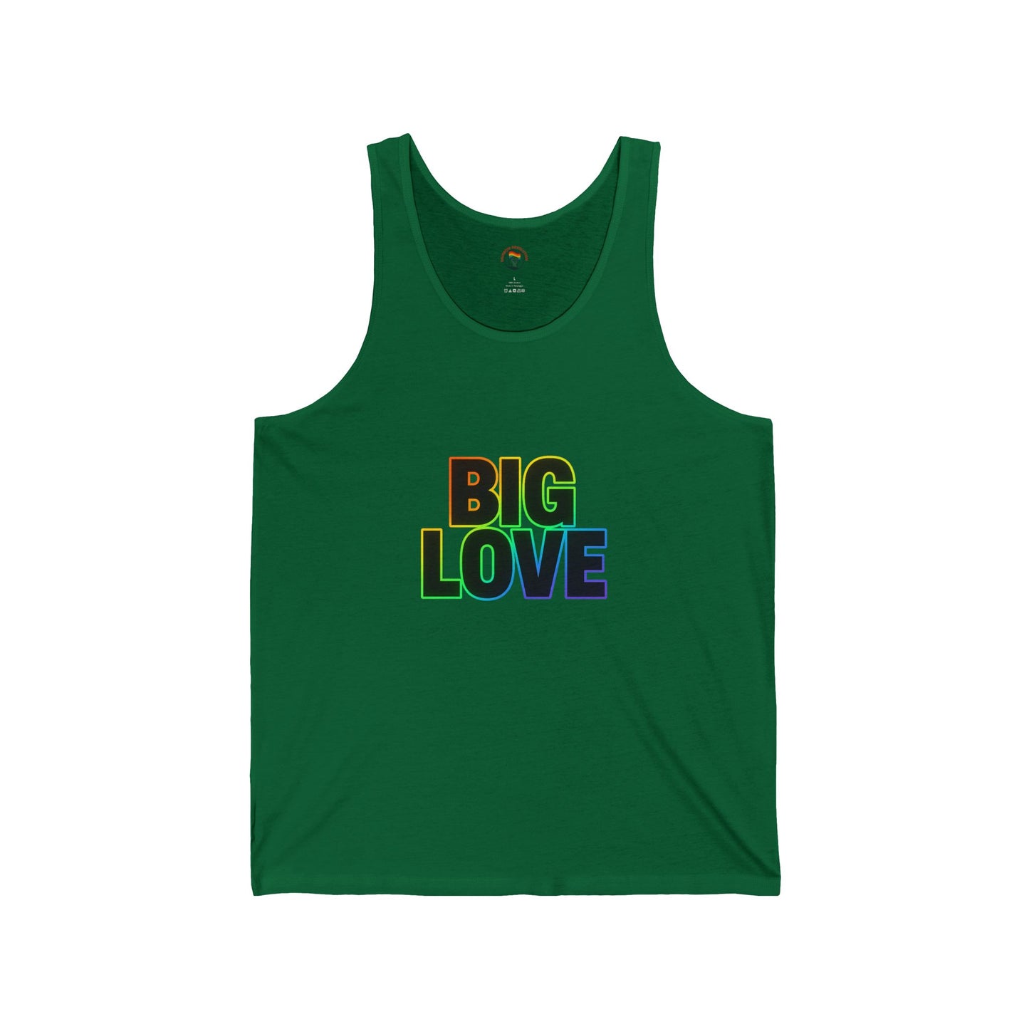 Unisex Jersey Tank - Big Love, Summer Vibes, LGBTQ+ Pride, Workout Wear, Casual Fashion, Gift for Friends