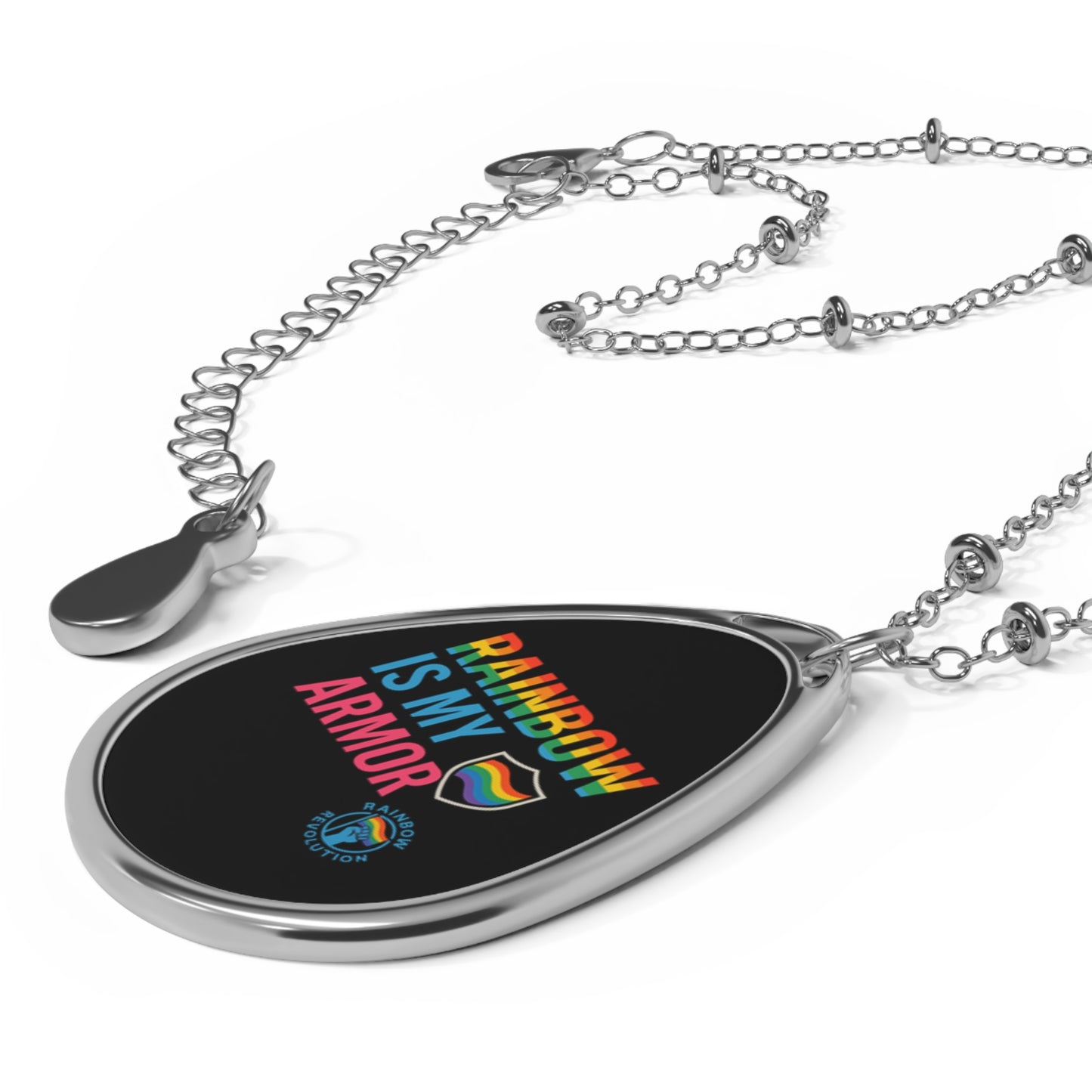 Copy of Rainbow Revolution RAINBOW IS MY ARMOR Love Necklace, Pride Jewelry, LGBTQ+ Accessory, Statement Pendant, Gift for Equality Celebrations