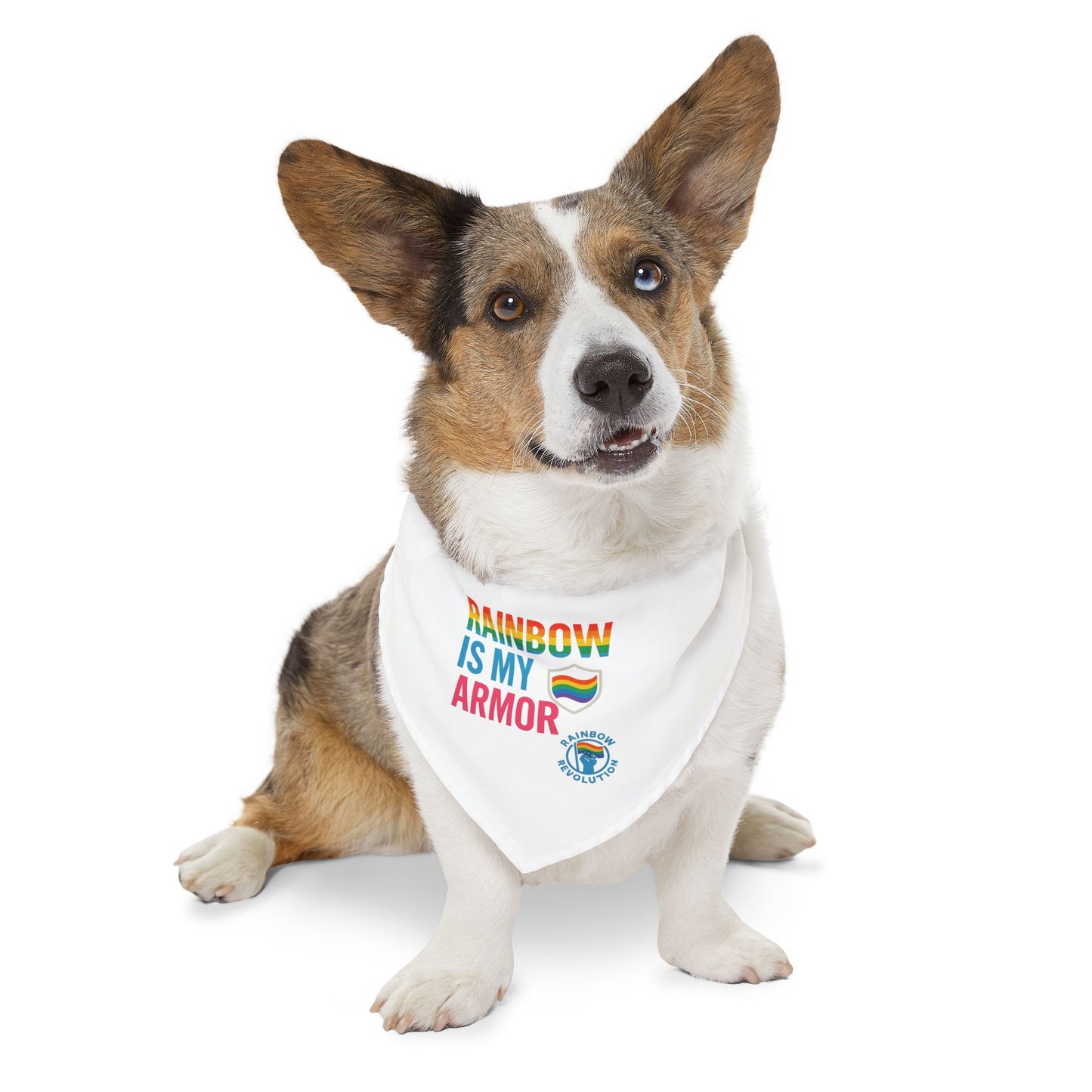 Rainbow Pride Pet Bandana, LGBTQ+ Dog Collar, Cute Accessory for Pets, Pride Month Gift, Adjustable Pet Fashion