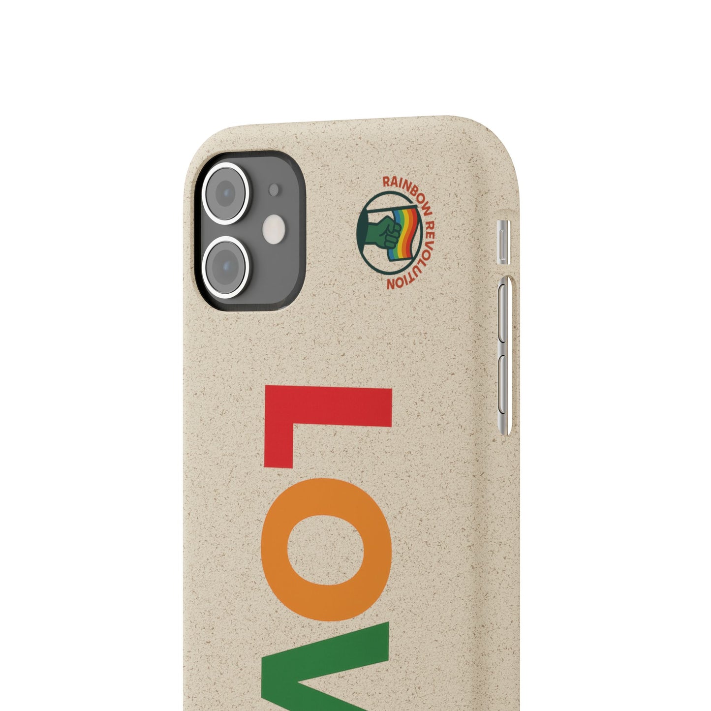 Colorful Love Biodegradable Phone Case | Eco-Friendly Gift for Friends, Green Living, Valentine's Day, Pride Month, Eco-conscious Design