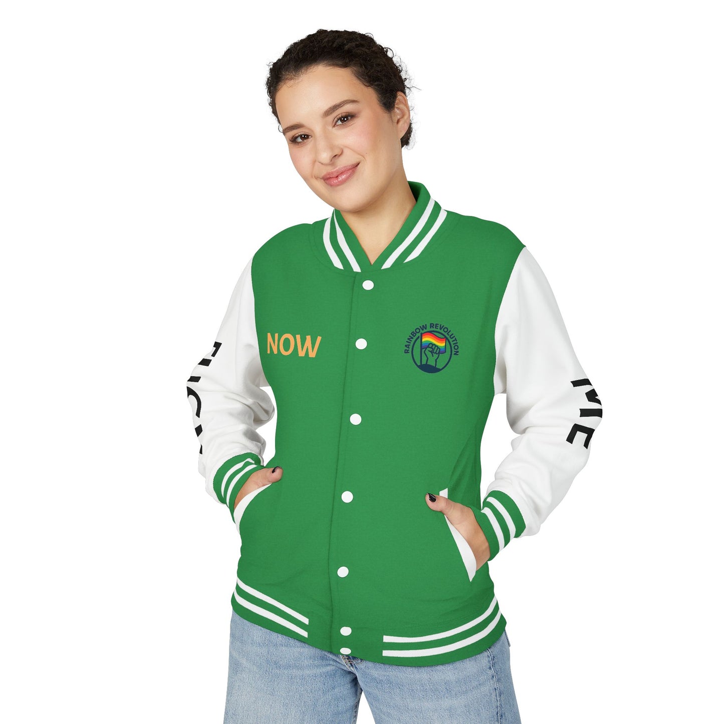 Pride Letterman Jacket - Statement Outerwear for Bold Expression, Sports Jacket, Unisex Fashion, LGBTQ+ Apparel, Gift for Her/Him