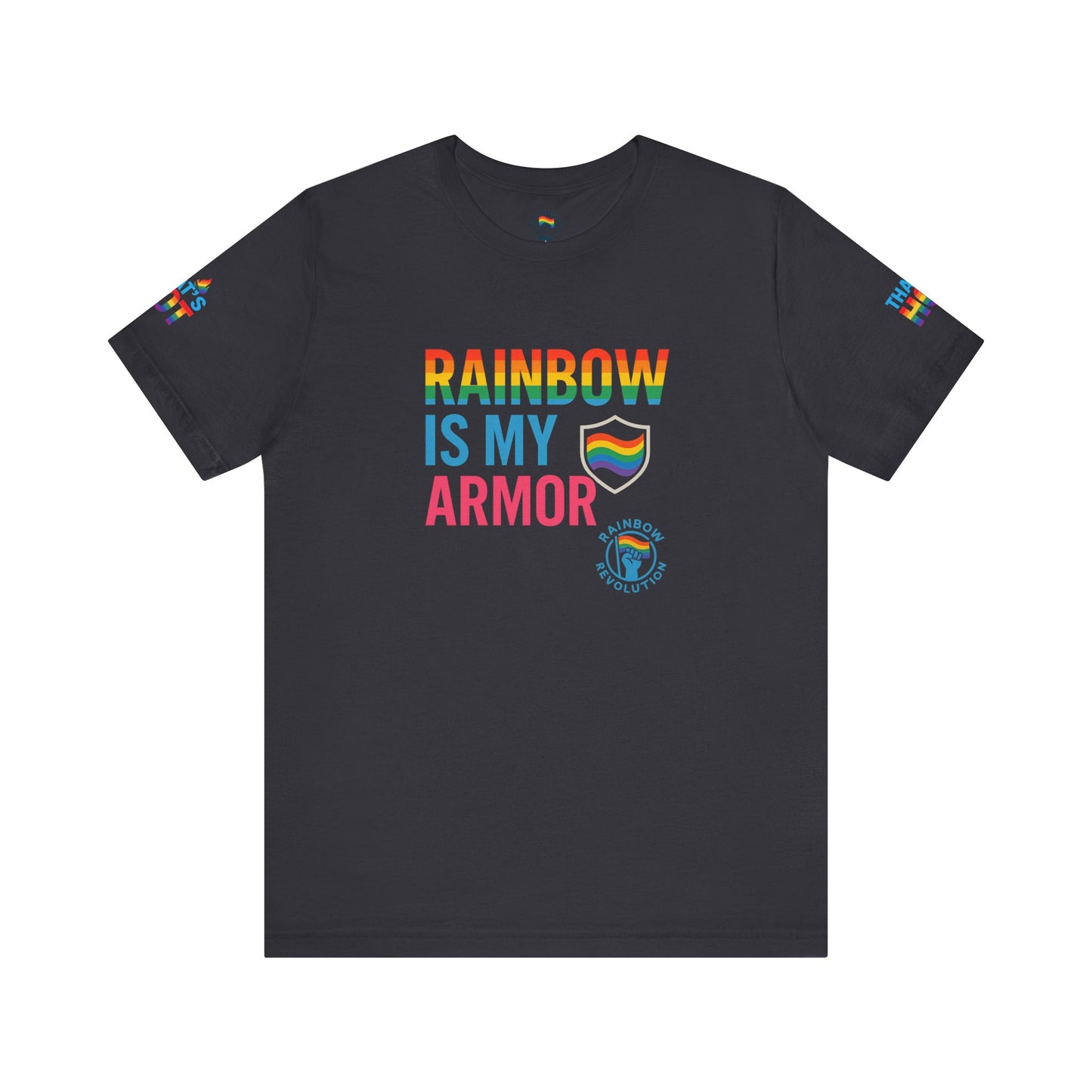 Pride Rainbow Tee, Unisex Short Sleeve Shirt, LGBTQ+ Apparel, Comfortable Summer Top, Celebratory Outfit, Gift for Allies