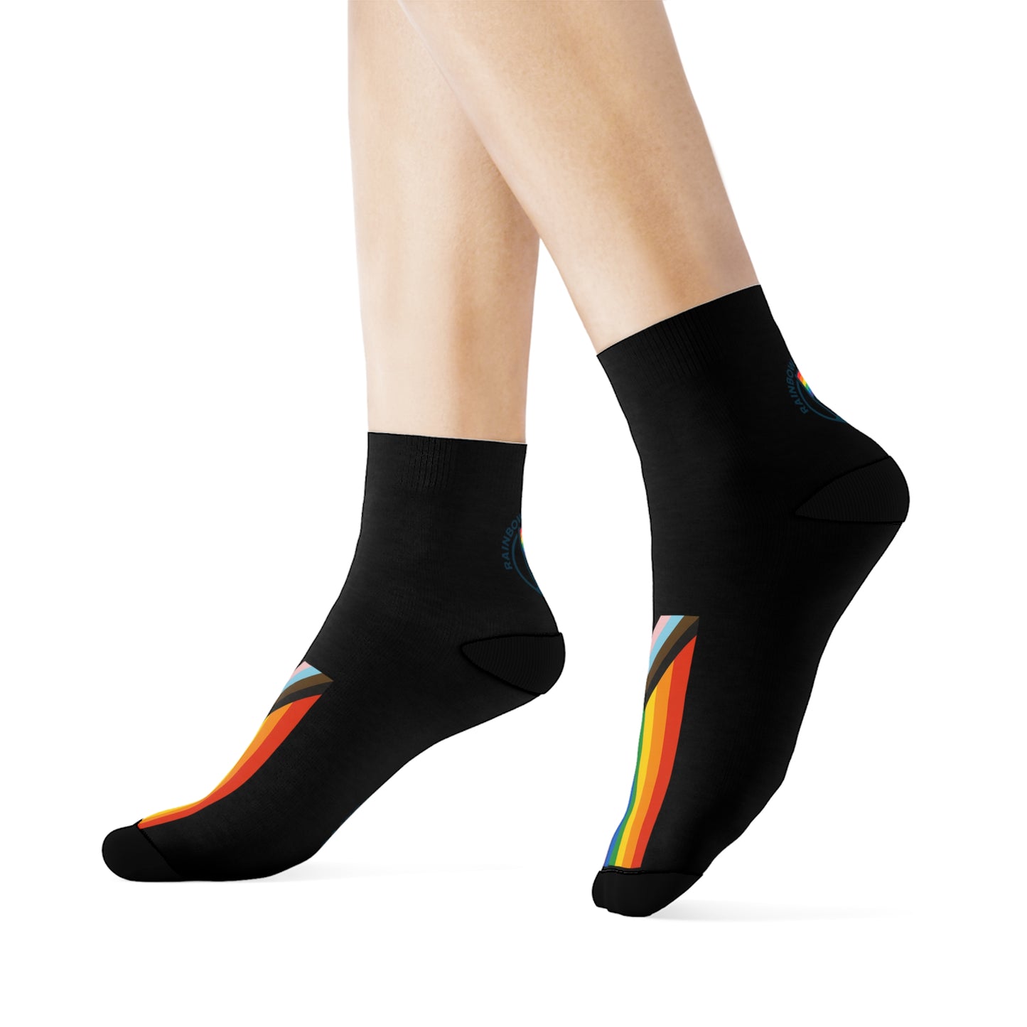 Pride-Themed Crew Socks, Colorful Rainbow Socks for Festivals, LGBTQ+ Gifts, Pride Month Essentials, Fun Everyday Wear