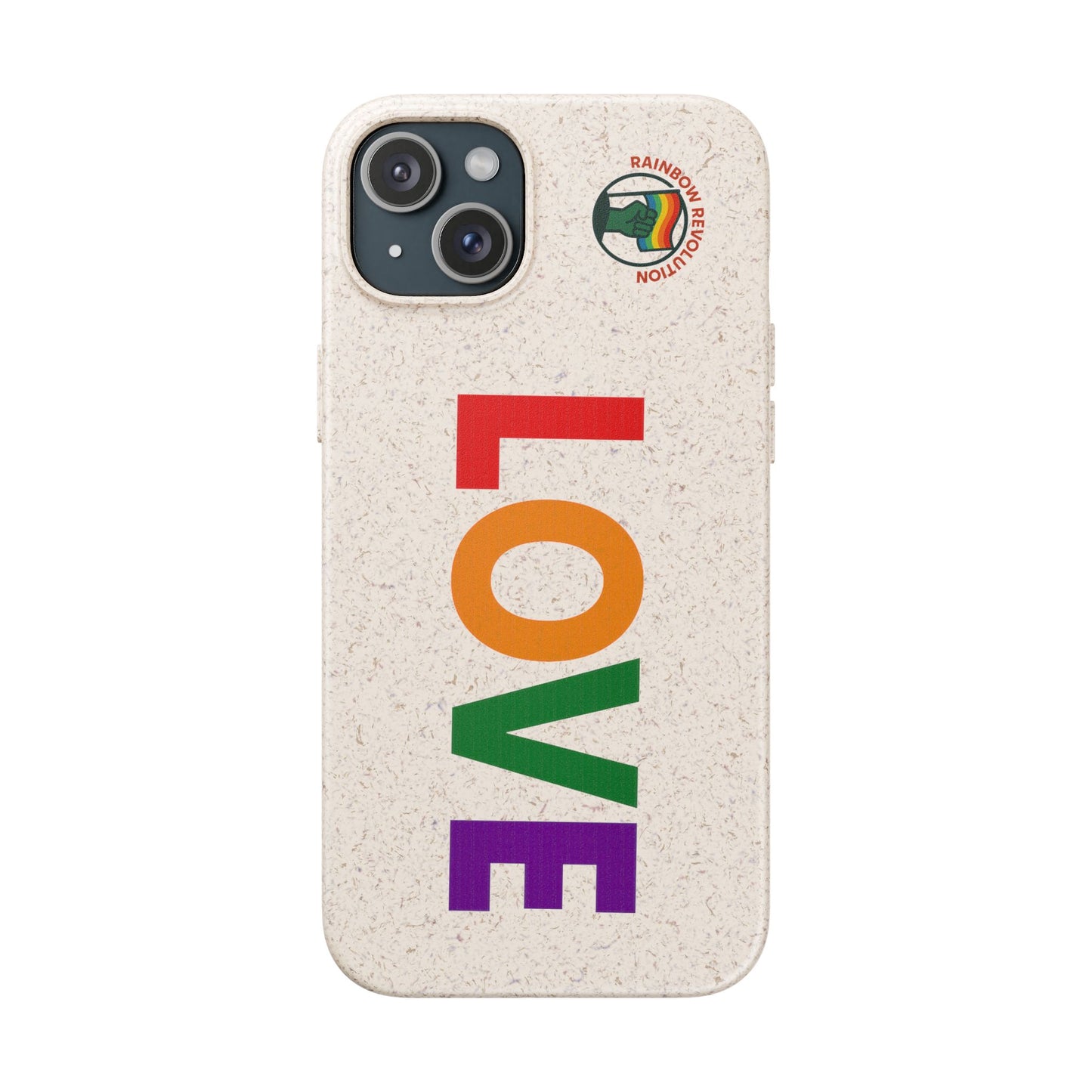 Colorful Love Biodegradable Phone Case | Eco-Friendly Gift for Friends, Green Living, Valentine's Day, Pride Month, Eco-conscious Design
