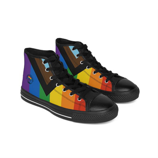 Men's Classic Sneakers with Colorful Pride Design - Trendy, Casual, LGBTQ+ Accessories, Unique Gift, Everyday Wear, Pride Month