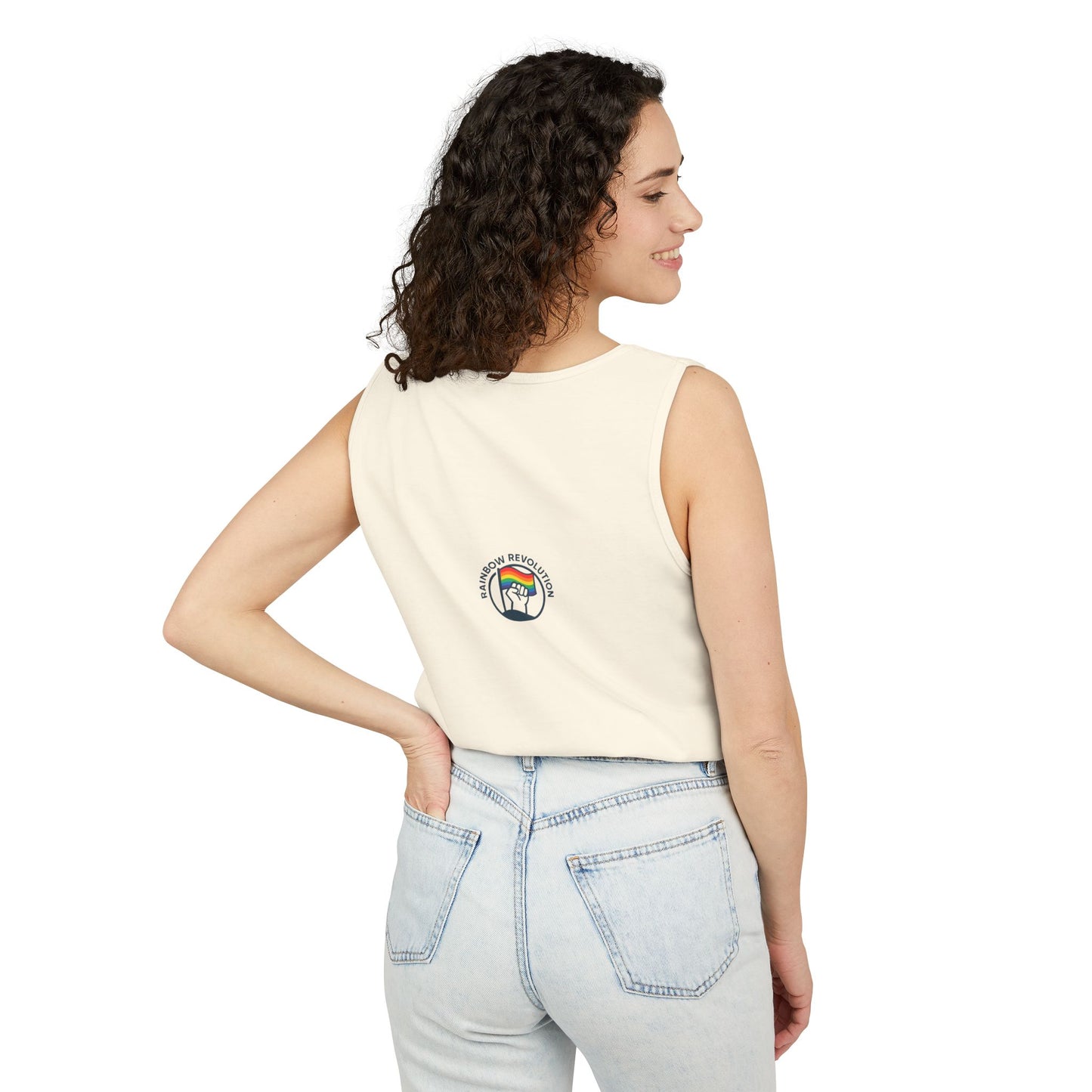 Pride Flame Tank Top | Unisex Garment-Dyed Tank, LGBTQ+ Apparel, Colorful Summer Wear, Festival Clothing, Gay Pride Merchandise