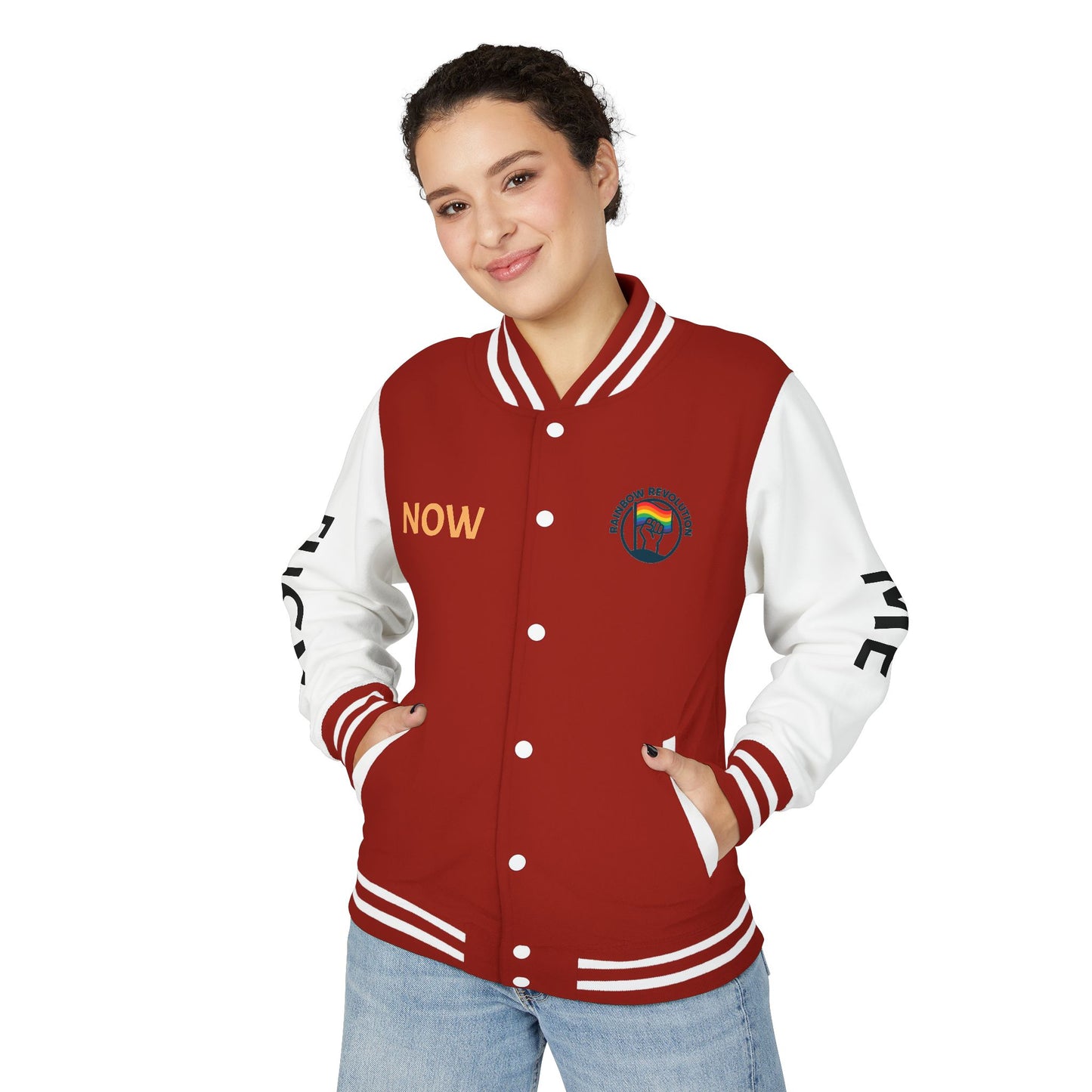 Pride Letterman Jacket - Statement Outerwear for Bold Expression, Sports Jacket, Unisex Fashion, LGBTQ+ Apparel, Gift for Her/Him