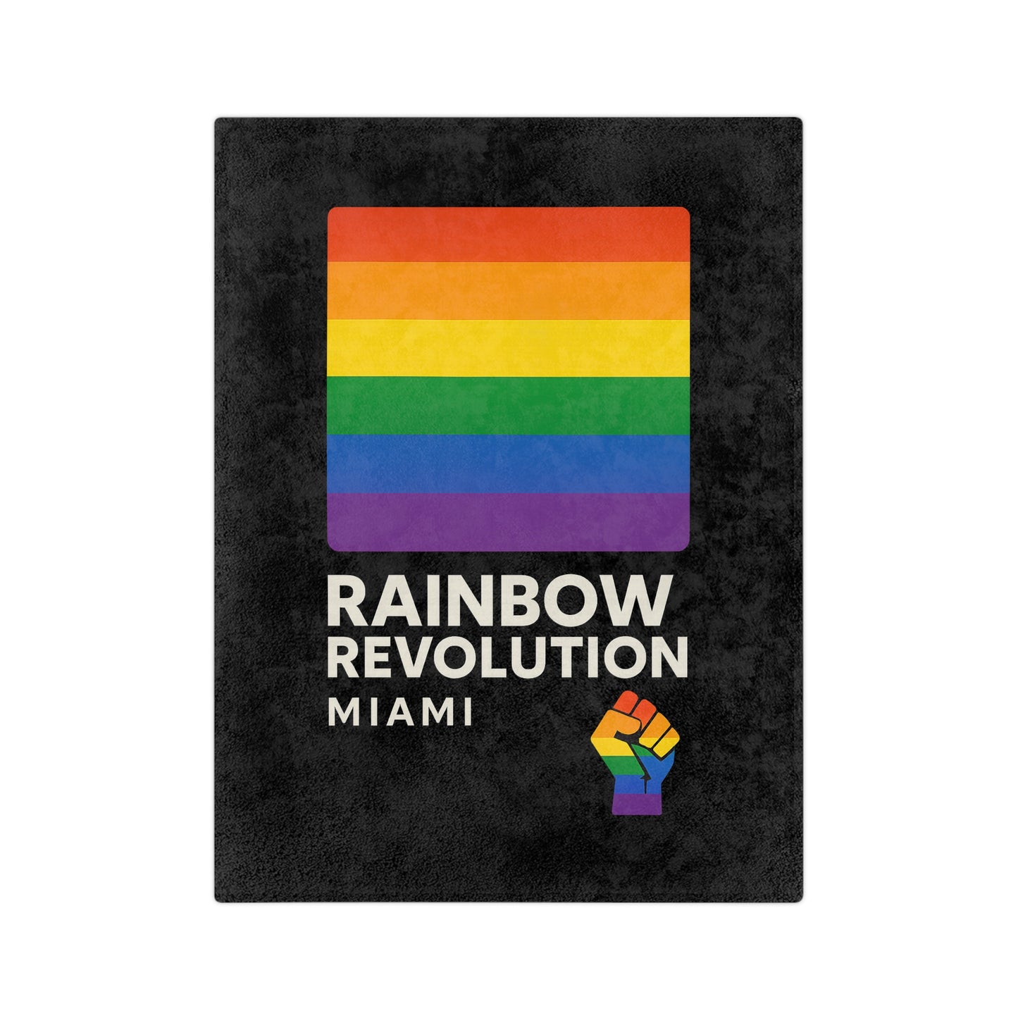 Rainbow Revolution Velveteen Blanket, Cozy Blanket for Pride Month, LGBTQ+ Decor, Gift for Activists, Soft Throw Blanket