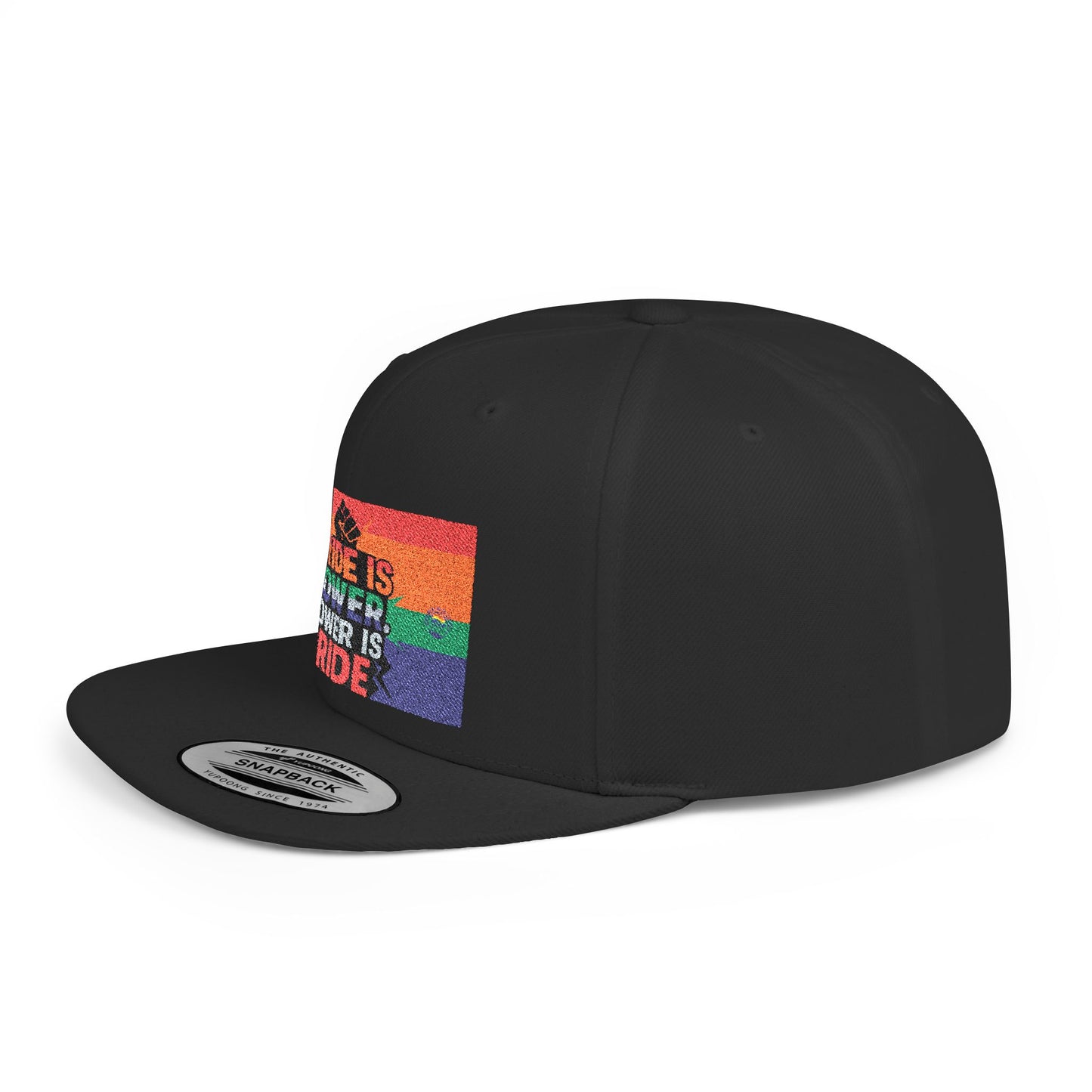 Pride-Themed Flat Bill Snapback, Celebrate Identity with Style, Perfect for Pride Month, LGBTQ+ Events, Everyday Fashion, Unisex Hat