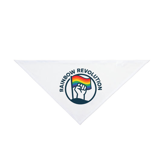 Pride Pet Bandana, Rainbow Revolution Dog Scarf, LGBTQ+ Accessories for Pets, Dog Fashion, Holiday Pet Wear