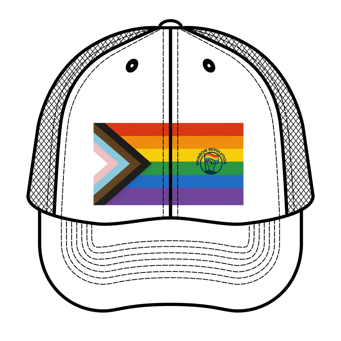 Vibrant Pride Trucker Hat, Unisex Fashion Accessory, LGBTQ+ Support, Summer Festival Gear, Outdoor Activities, Pride Month