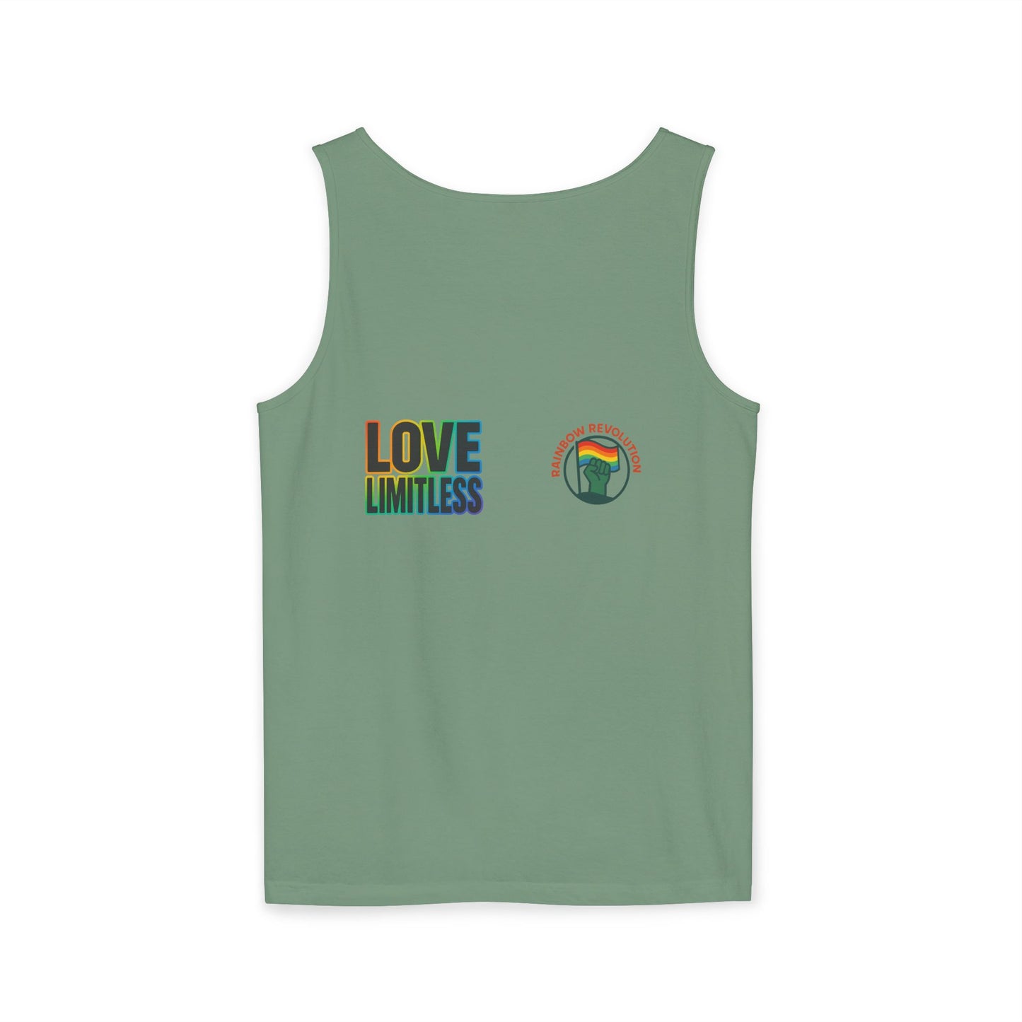 Unisex Inspirational Tank Top, Love Limitless Sleeveless Shirt, Perfect for Summer, Pride Events, Relaxed Fit Gym Wear, Gift for Friends