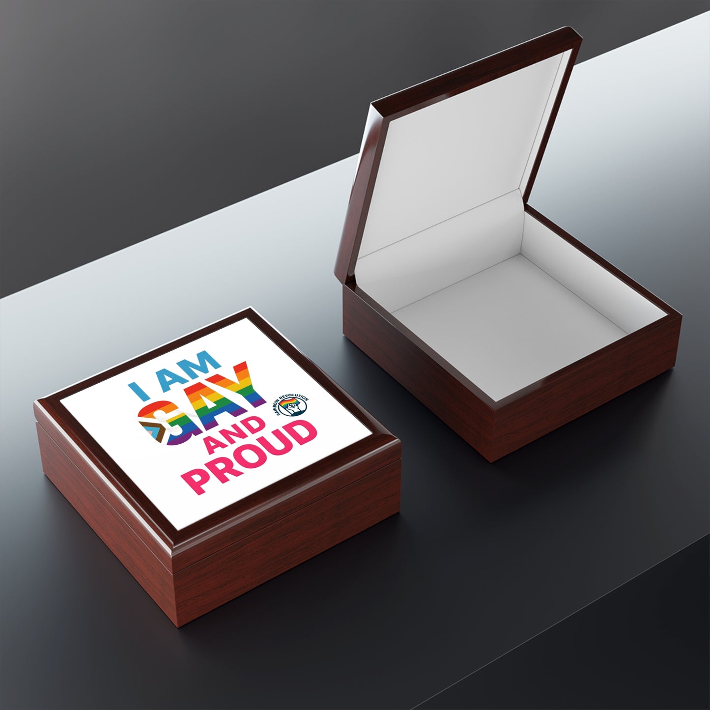 Pride Jewelry Box, LGBTQ+ Gift, Storage Box, Gay Pride Decor, Personalized Keepsake Box, Rainbow Box