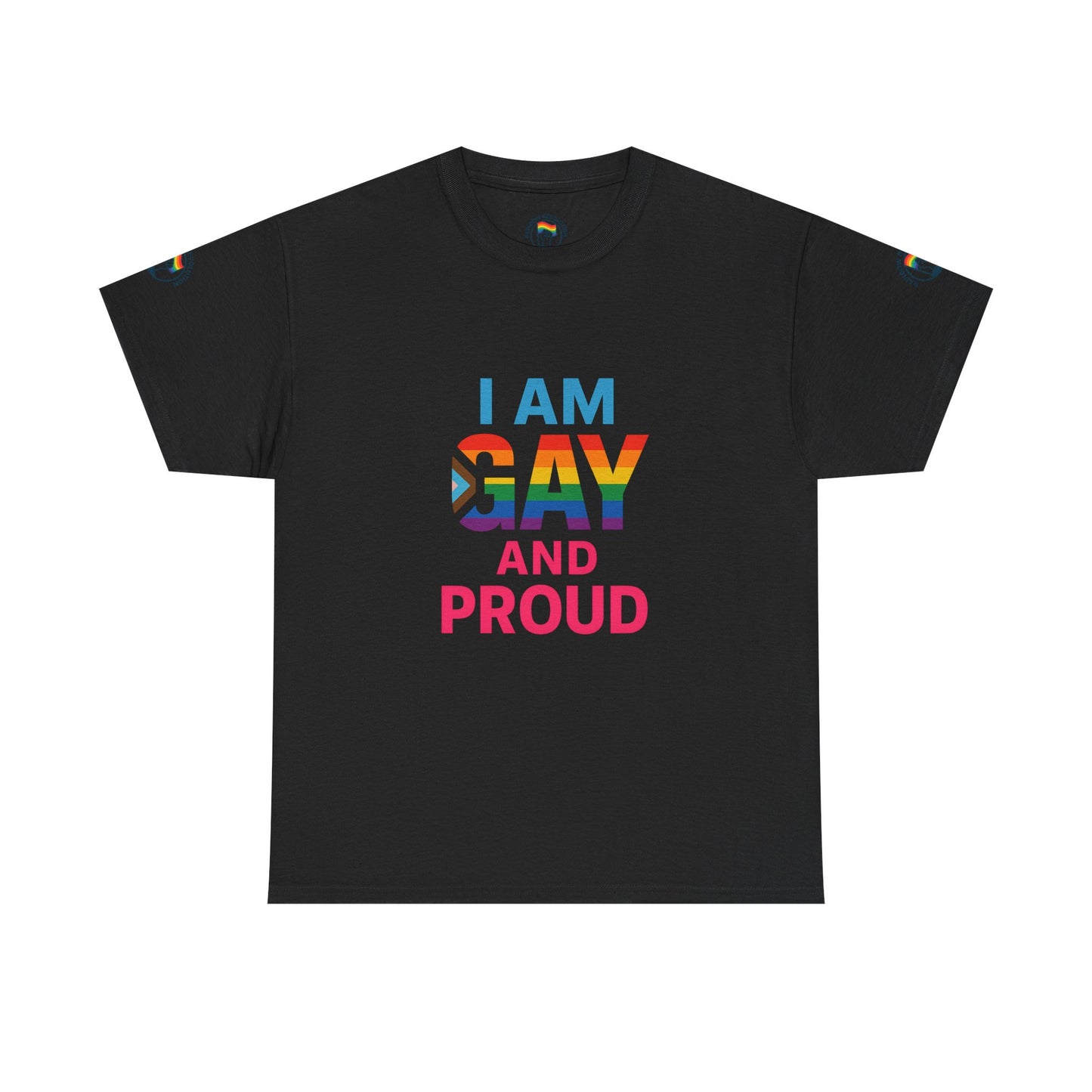 Pride Graphic Tee, I Am Gay and Proud Shirt, LGBTQ+ Apparel, Unisex Cotton Top, Festival Wear, Supportive Gift