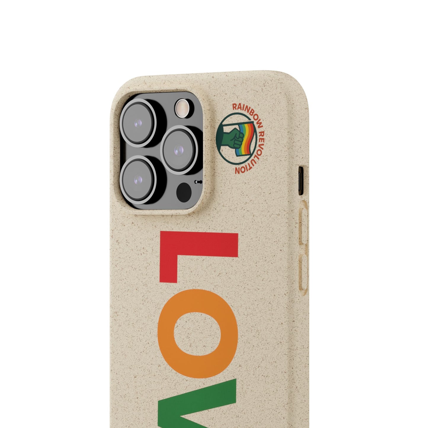 Colorful Love Biodegradable Phone Case | Eco-Friendly Gift for Friends, Green Living, Valentine's Day, Pride Month, Eco-conscious Design