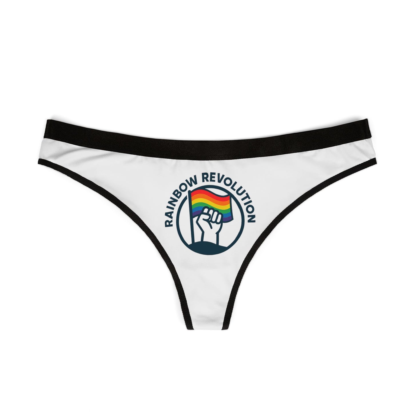 Pride-Themed Women's Thongs, Rainbow Revolution Underwear, LGBTQ+ Intimates, Colorful Thong Panties, Fun & Flirty Gifts