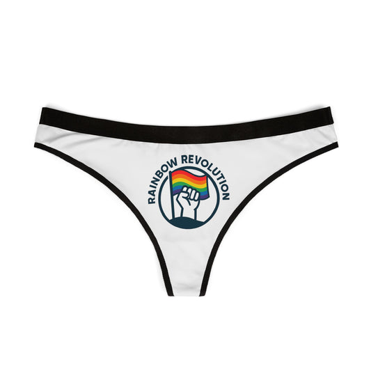 Pride-Themed Women's Thongs, Rainbow Revolution Underwear, LGBTQ+ Intimates, Colorful Thong Panties, Fun & Flirty Gifts