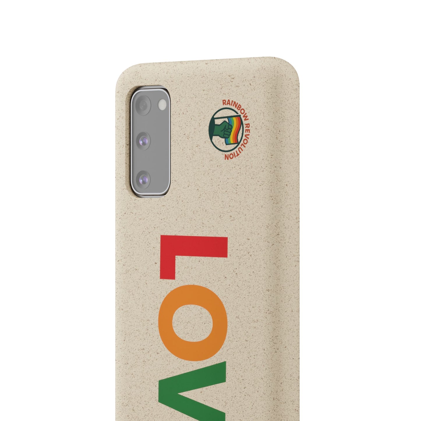 Colorful Love Biodegradable Phone Case | Eco-Friendly Gift for Friends, Green Living, Valentine's Day, Pride Month, Eco-conscious Design