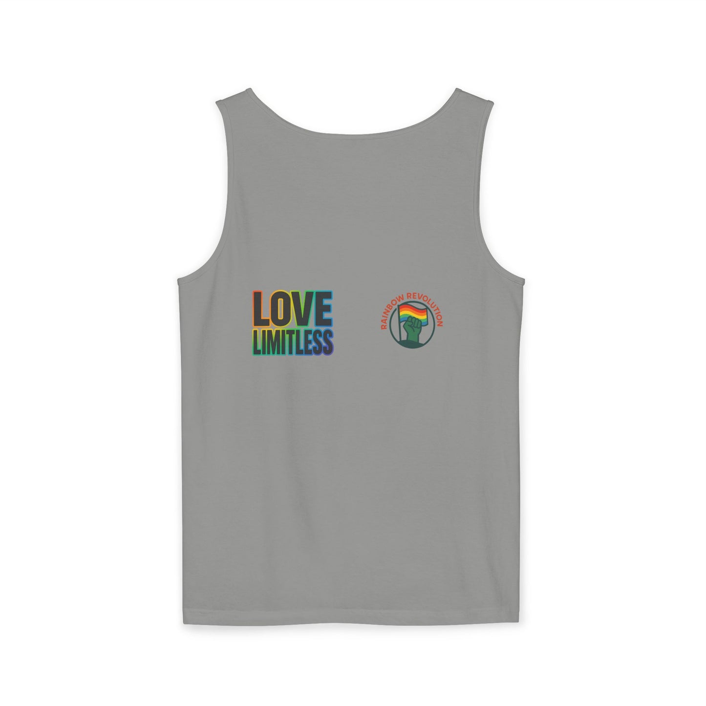 Unisex Inspirational Tank Top, Love Limitless Sleeveless Shirt, Perfect for Summer, Pride Events, Relaxed Fit Gym Wear, Gift for Friends