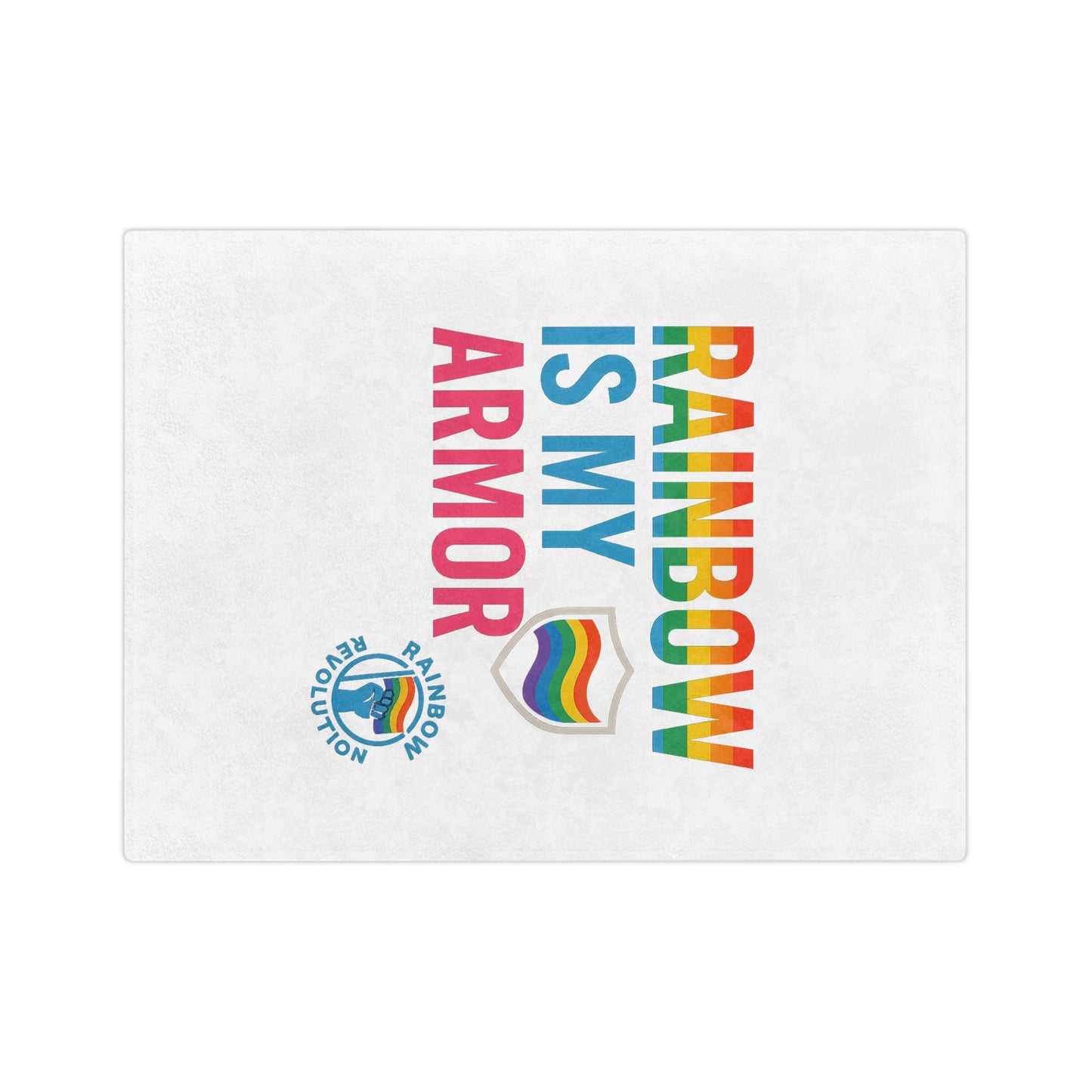 Rainbow Armor Velveteen Blanket - Soft Microfiber Throw for LGBTQ+ Pride, Cozy Home Décor, Gift for Friends, Celebration of Love