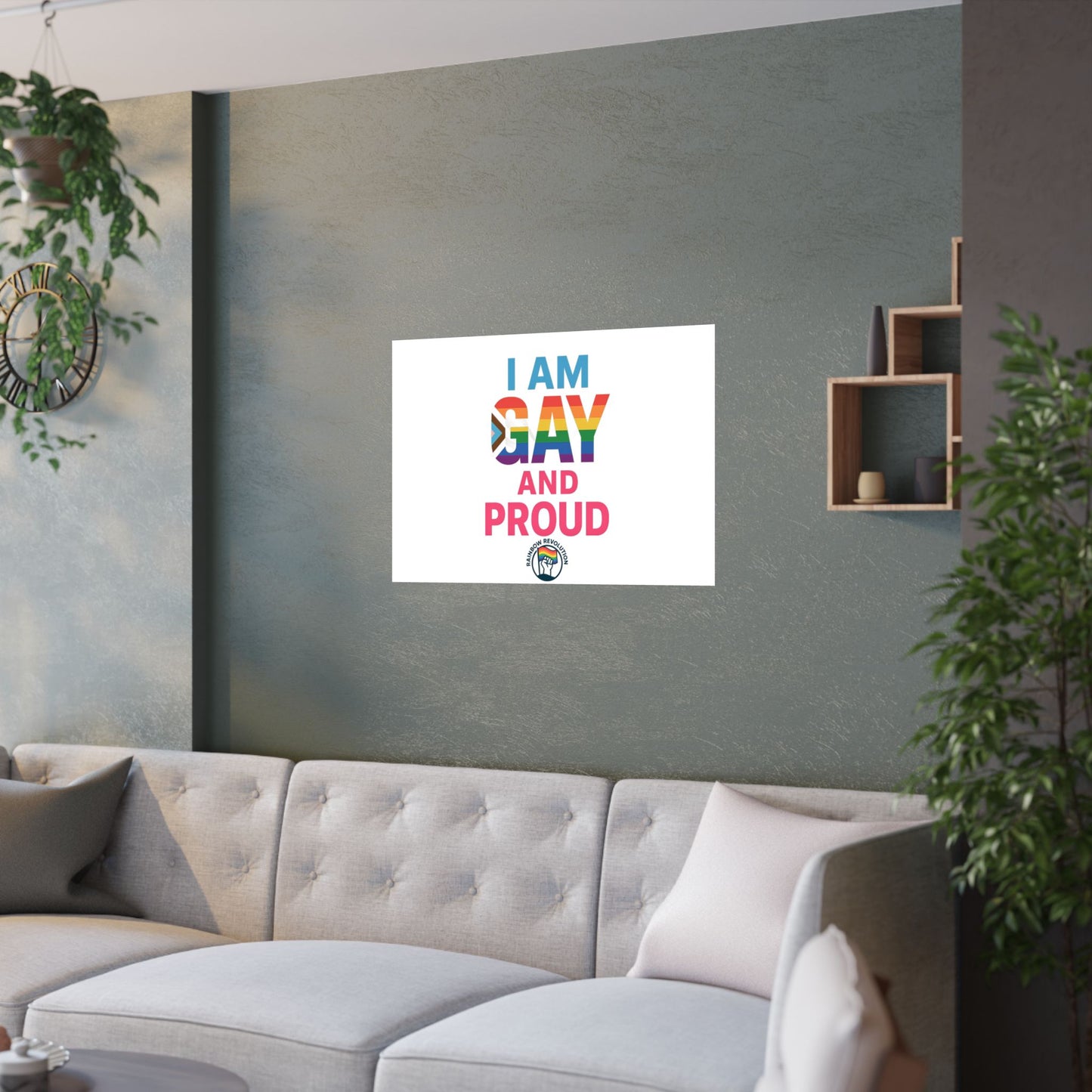 Pride Poster, LGBTQ Decor, Colorful Art Print, Gay Pride Wall Art, Statement Poster, Celebration of Identity