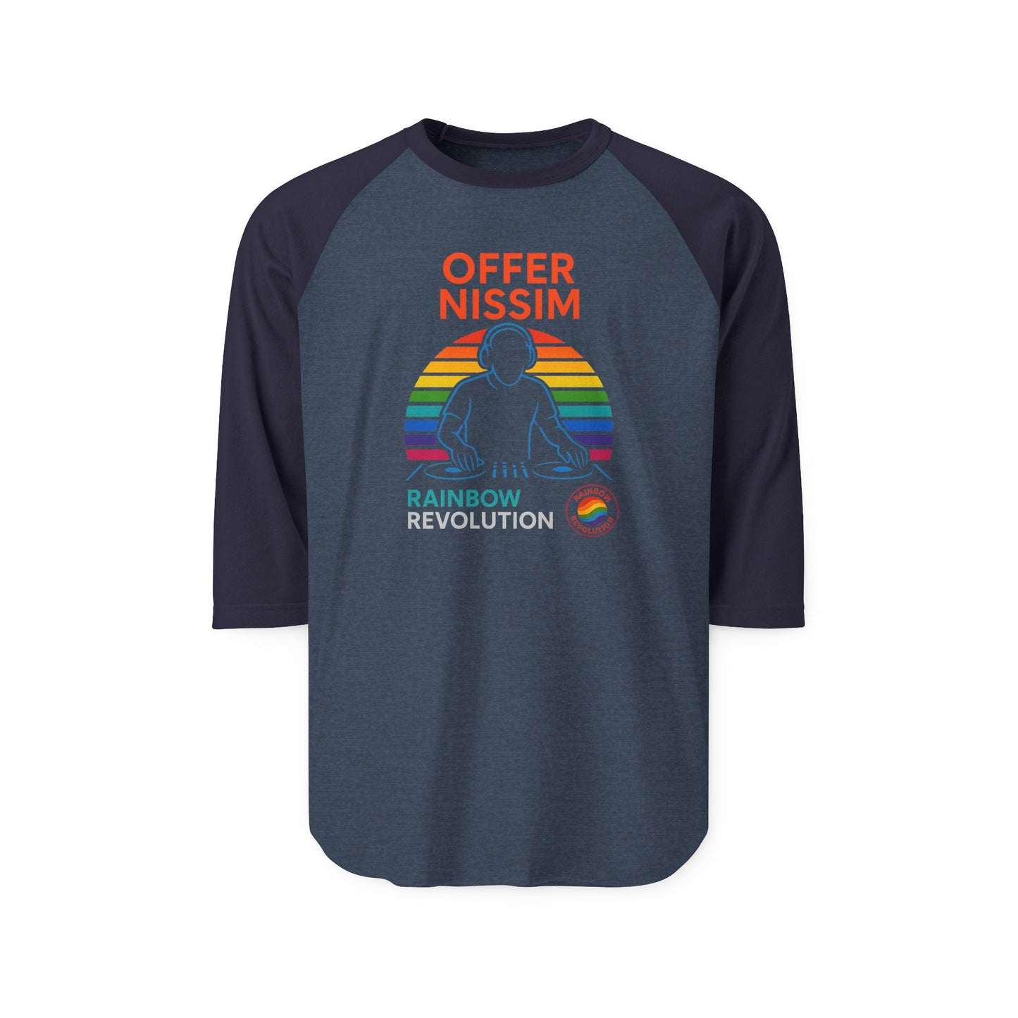 Rainbow Revolution Unisex Raglan Tee, Retro Gay Pride Shirt, Summer Festival Wear, Perfect for LGBTQ+ Celebrations